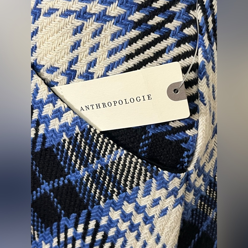 Anthropologie Maeve Blue Plaid Mini Skirt NWT Size 4 - Picture 5 of 15